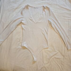 Abercrombie & Fitch Long Sleeve Plunge Bodysuit